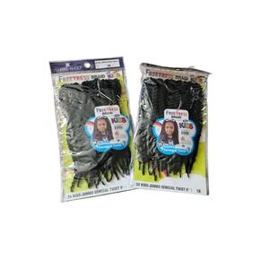 FreeTress Crochet Hair Lot - 3X Kids Jumbo Senegal Twist 9" 1B T530